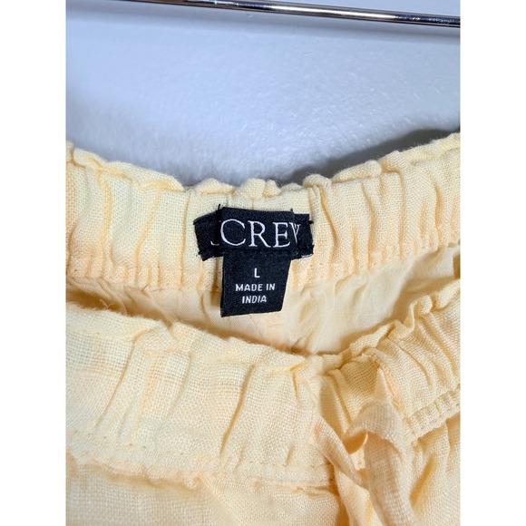 J.Crew‎ New Soleil pant in linen Yellow Large NWOT - Picture 7 of 8